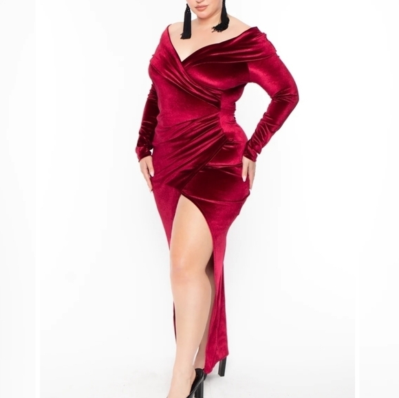 Curvy Sense Olivia velvet dress - Picture 4 of 10